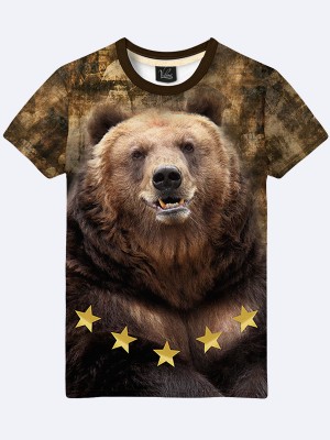3D футболка Медведь звёзды