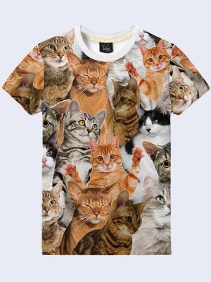 3D футболка Классные коты