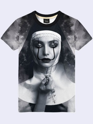 3D футболка Монашка с крестом