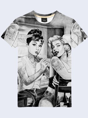 3D футболка Хепберн и Монро