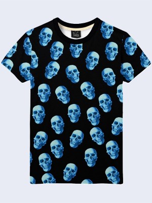 3D футболка Синие черепа