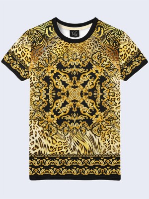 3D футболка Узор на леопардовом фоне