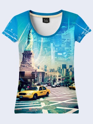 3D Футболка Такси в Нью-Йорке