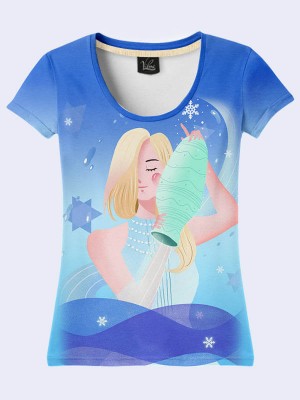 3D футболка Aquarius zodiac