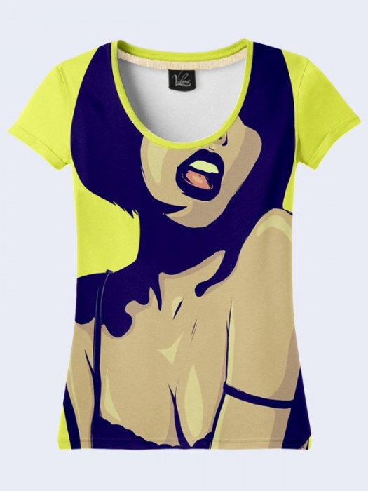 3D футболка Девушка с каре