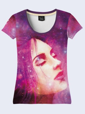 3D футболка Космическая девушка