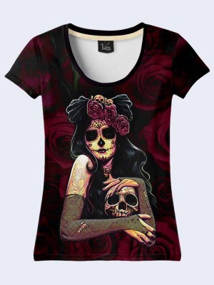 3D футболка Day of the Dead girl