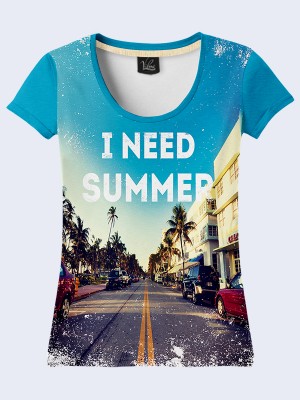 3D футболка Мне нужно лето