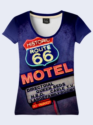 3D футболка Шоссе 66 Мотель