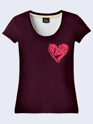 3D футболка Pink heart
