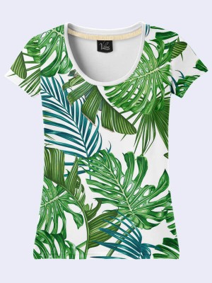 3D футболка Зелёные пальмовые ветви