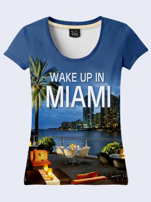 3D футболка На берегу Майами