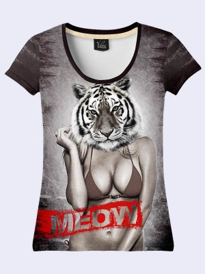 3D футболка Девушка-тигрица