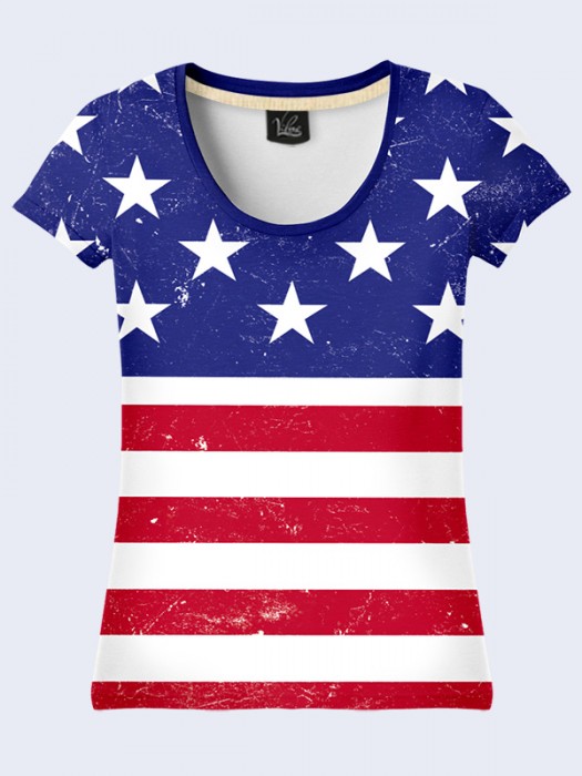 3D футболка Американский флаг