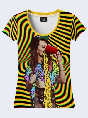 3D футболка Girl psychedelia