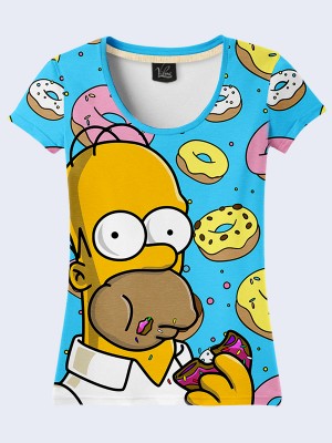 3D футболка Счастливый Гомер