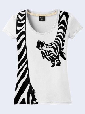 3D футболка Полосатый жираф