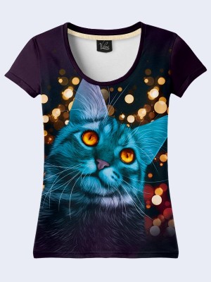 3D футболка Фантастический кот