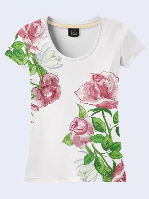 3D футболка Летние розы