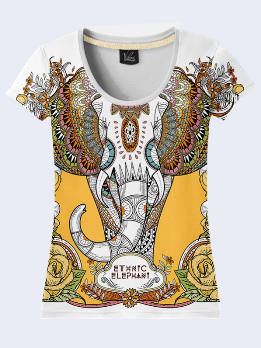 3D футболка Ethnic elephant