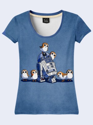 3D футболка R2-D2 and porgs