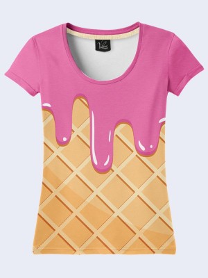 3D футболка Розовое мороженое